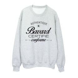 Sweat shirt imprimé citation humour Authentique bavard certifié conforme
