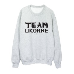 Sweat shirt imprimé citation humour Team licorne