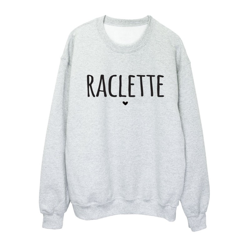 Sweat shirt imprimé citation humour Raclette