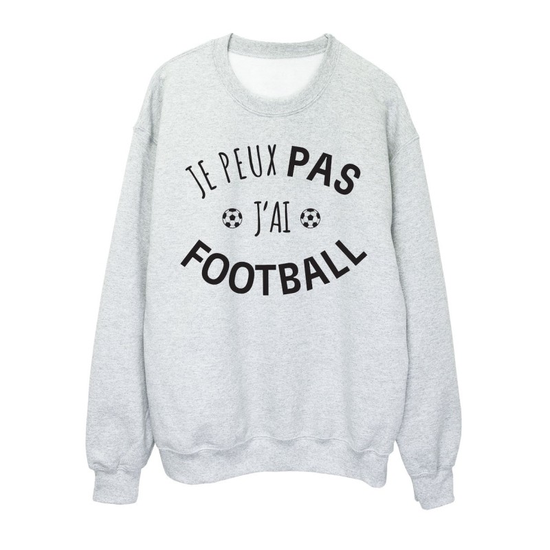 Sweat shirt imprimé citation humour Je peux pas j'ai football