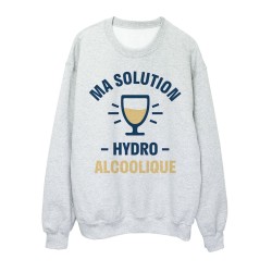 Sweat shirt imprimé citation humour Ma solution hydro alcoolique