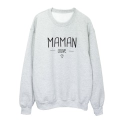 Sweat shirt imprimé citation humour Maman louve