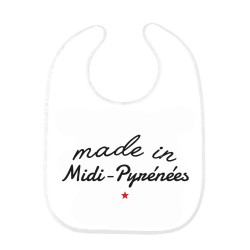 Bavoir bébé imprimé citation naissance humour Made in midi pyrénées
