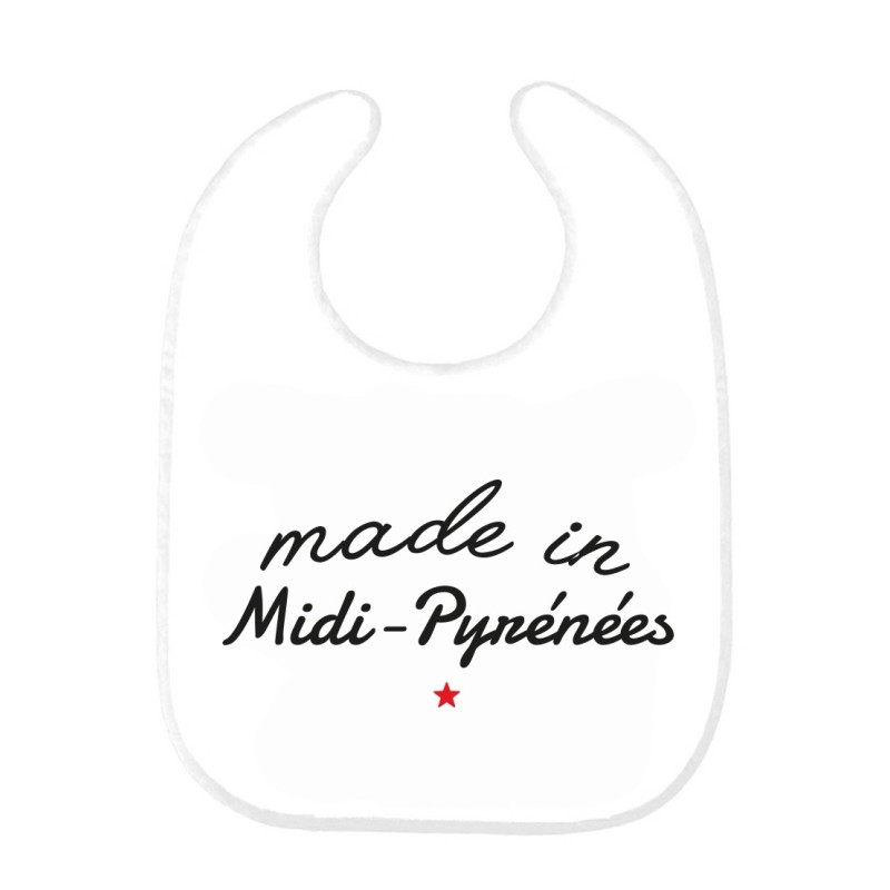 Bavoir bébé imprimé citation naissance humour Made in midi pyrénées