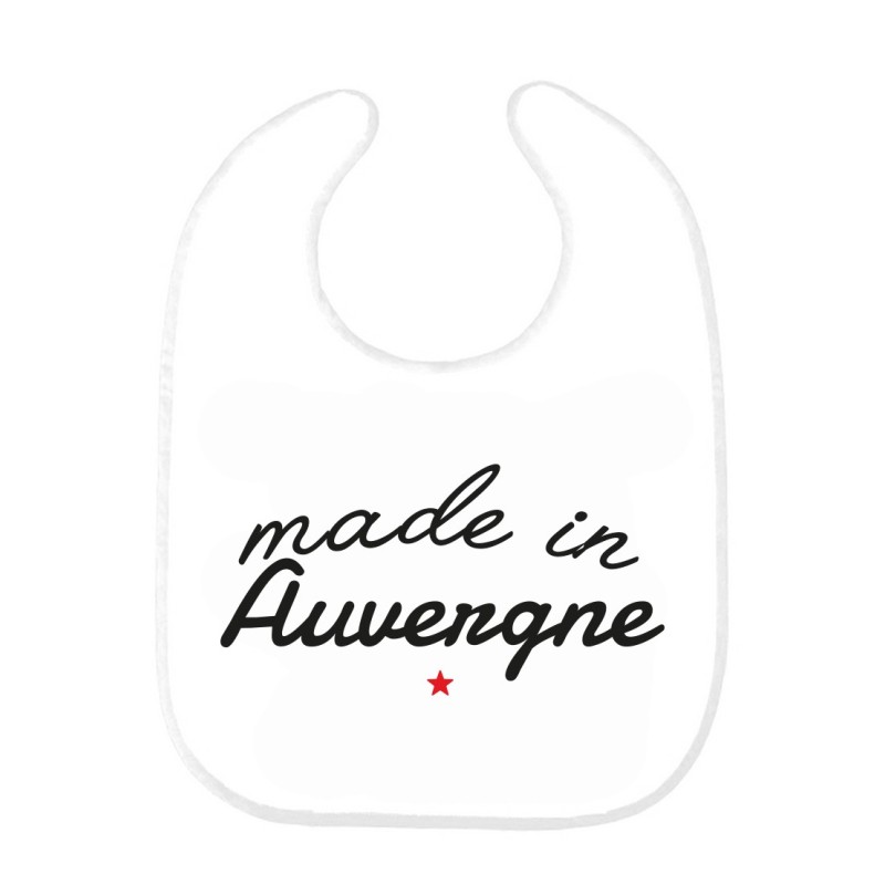 Bavoir bébé imprimé citation naissance humour Made in Auvergne