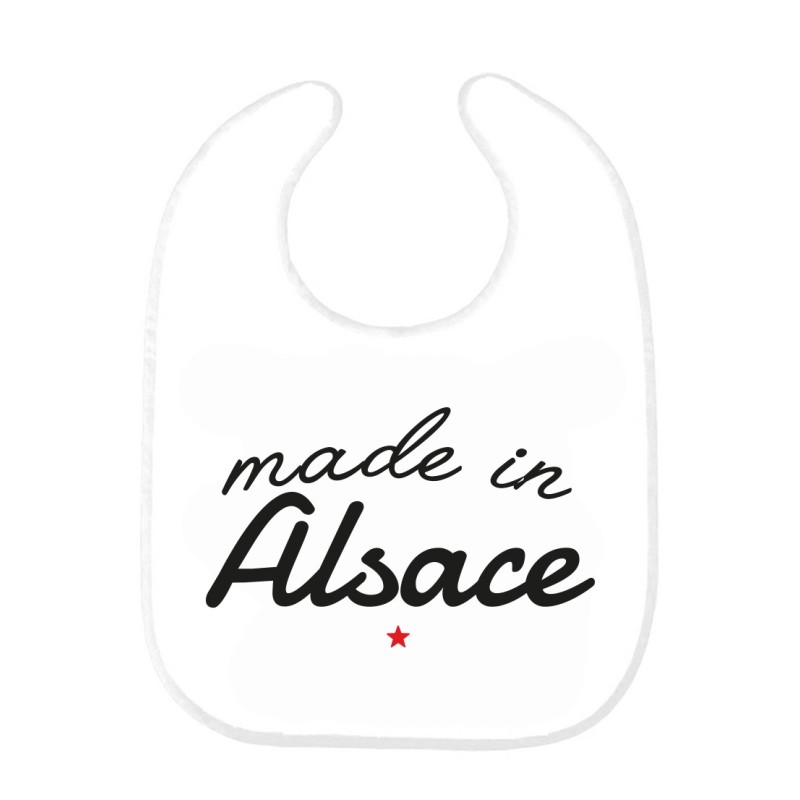 Bavoir bébé imprimé citation naissance humour Made in alsace