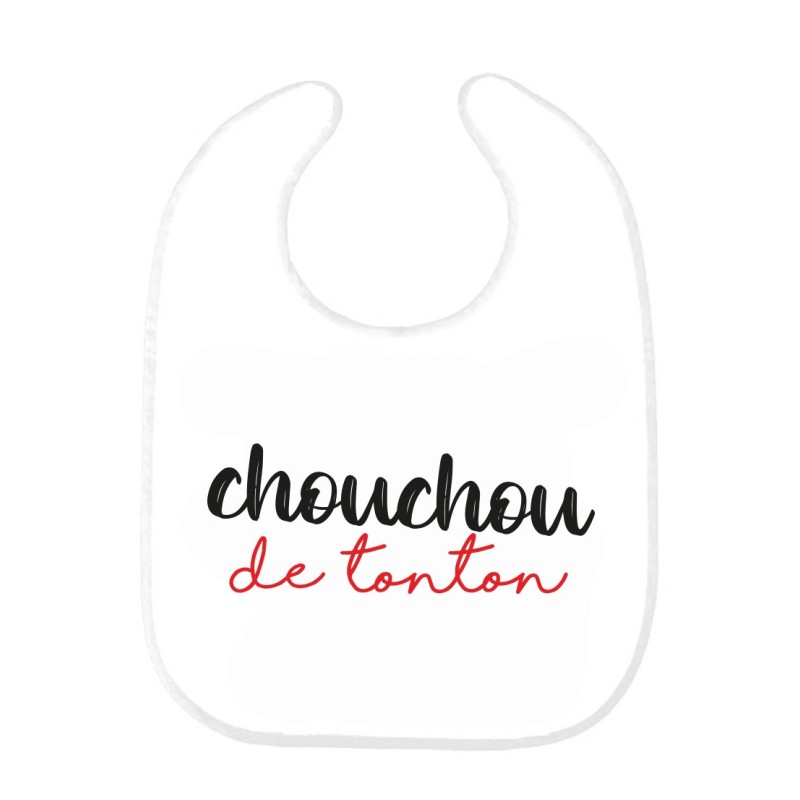 Bavoir bébé imprimé citation naissance humour Chouchou de tonton