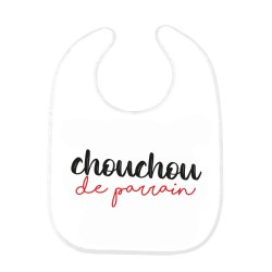 Bavoir bébé imprimé citation naissance humour Chouchou de parrain