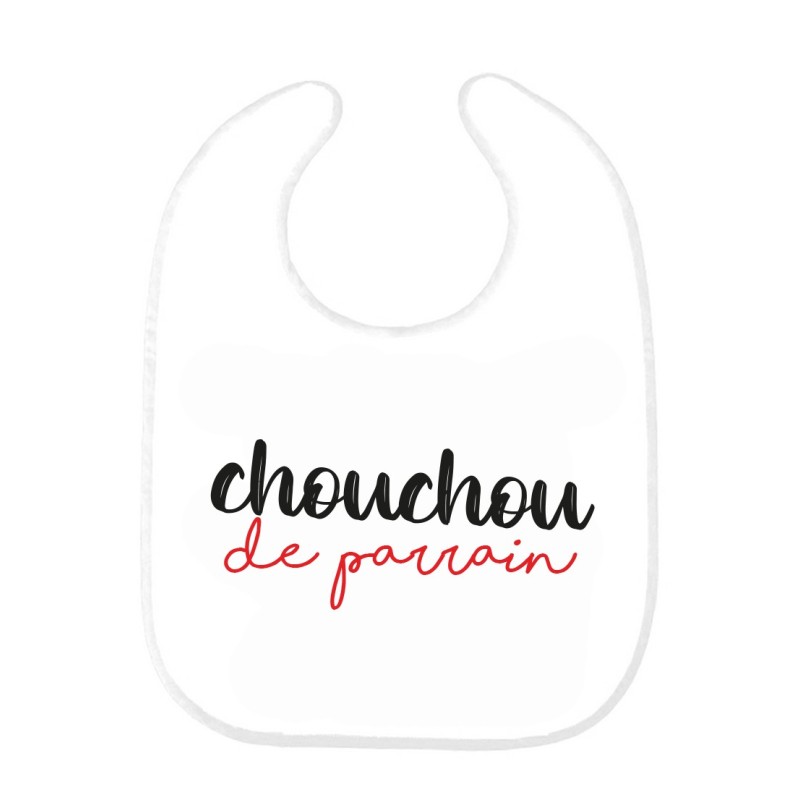 Bavoir bébé imprimé citation naissance humour Chouchou de parrain