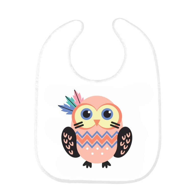 Bavoir bébé imprimé citation illustration naissance chouette hibou