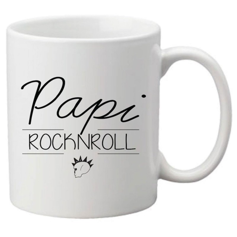 Mug tasse céramique imprimé citation humour illustration coeur papi rocknroll