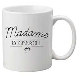Mug tasse céramique imprimé citation humour illustration coeur madame rocknroll