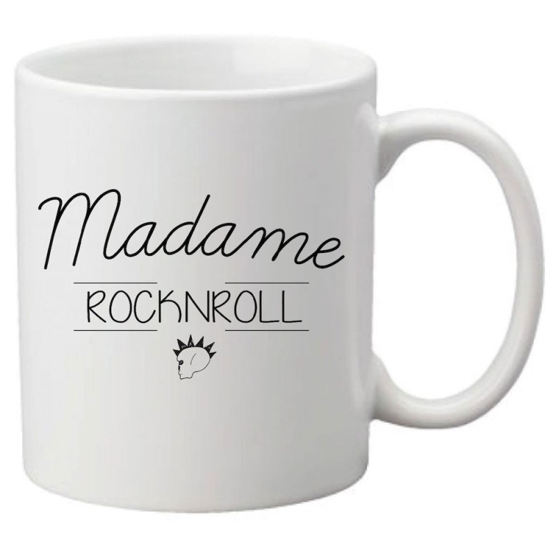 Mug tasse céramique imprimé citation humour illustration coeur madame rocknroll