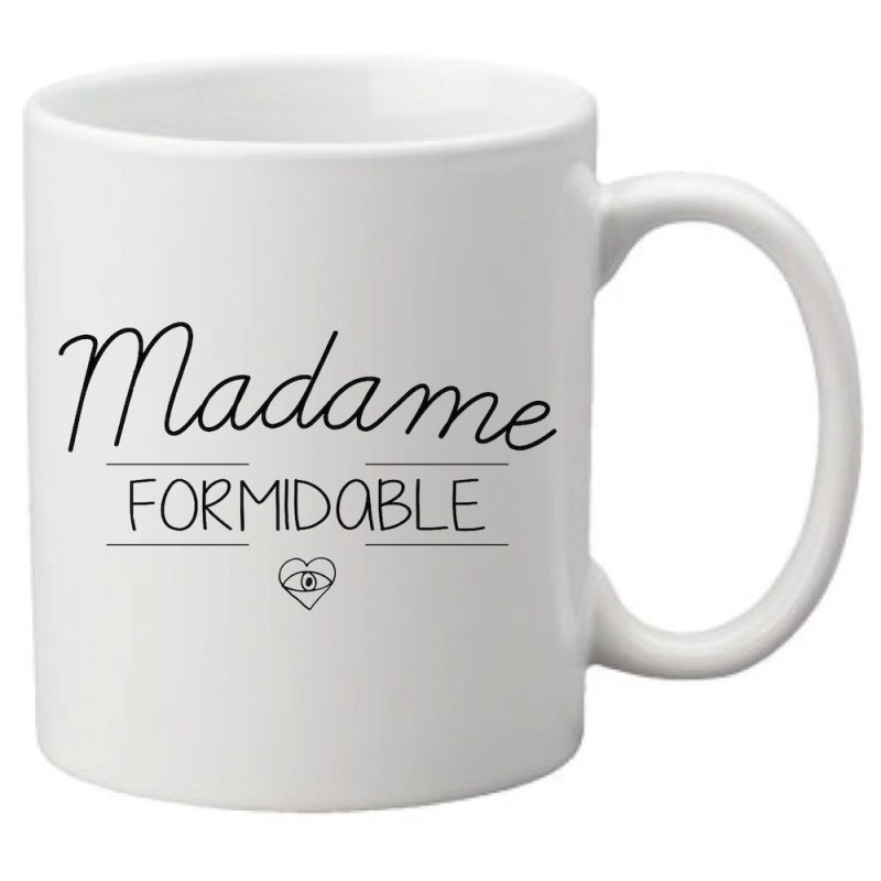 Mug tasse céramique imprimé citation humour illustration madame formidable