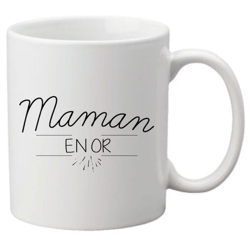 Mug tasse céramique imprimé citation humour illustration citation Maman en or