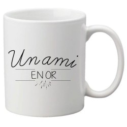 Mug tasse céramique imprimé citation humour illustration citation Un ami en or