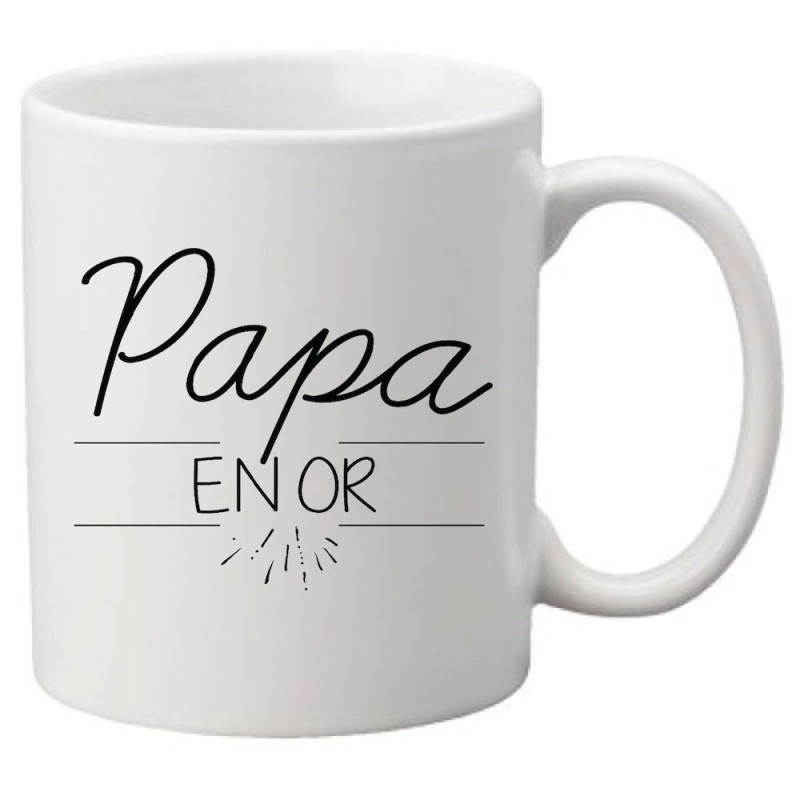Mug tasse céramique imprimé citation humour illustration citation Papa en or