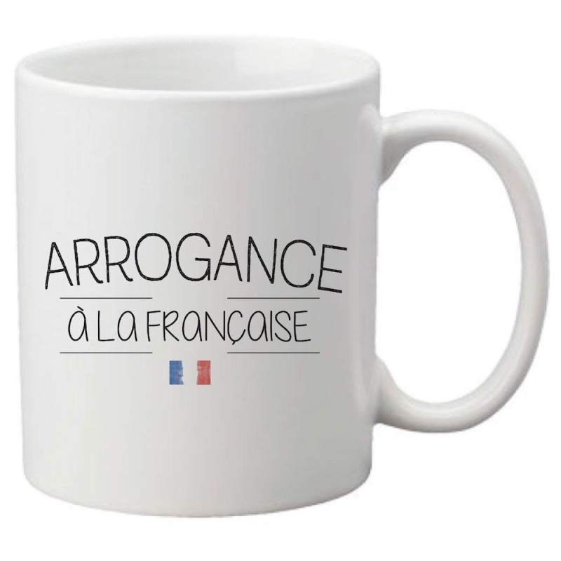 Mug tasse céramique imprimé citation humour illustration citation Arrogance a la française