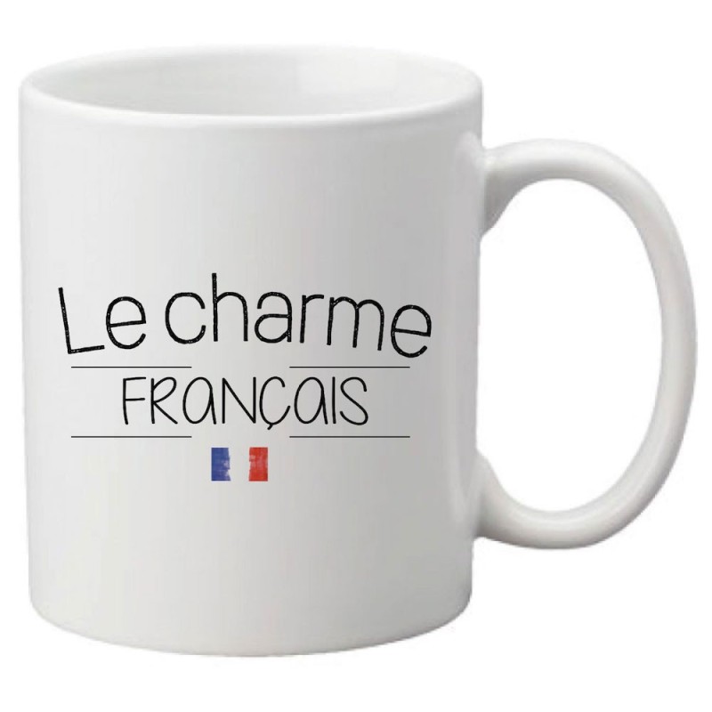 Mug tasse céramique imprimé citation humour illustration citation Le charme français