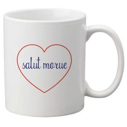 Mug tasse céramique imprimé citation humour illustration citation Salut morue