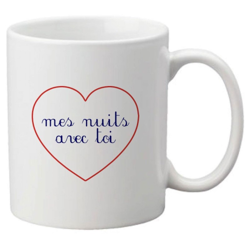 Mug tasse céramique imprimé citation humour illustration citation Mes nuits avec toi