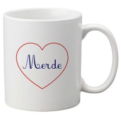 Mug tasse céramique imprimé citation humour illustration citation Merde