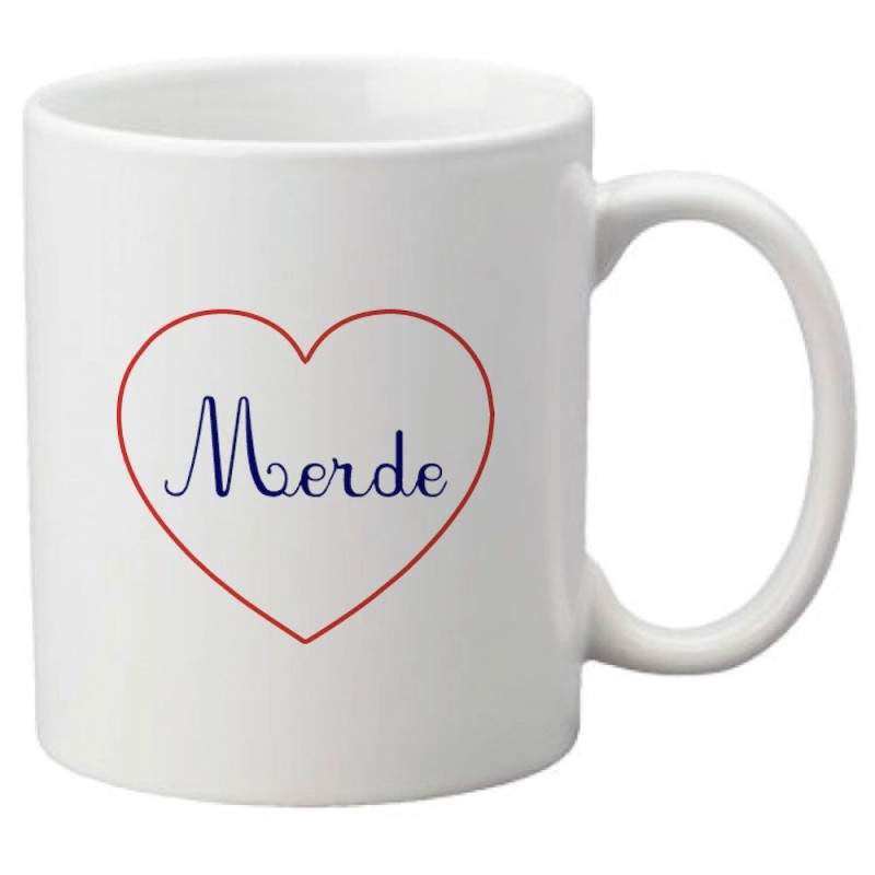 Mug tasse céramique imprimé citation humour illustration citation Merde