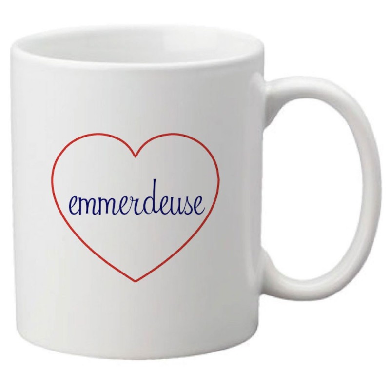 Mug tasse céramique imprimé citation humour illustration citation Emmerdeuse