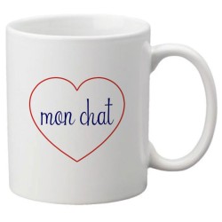 Mug tasse céramique imprimé citation humour illustration citation Mon chat