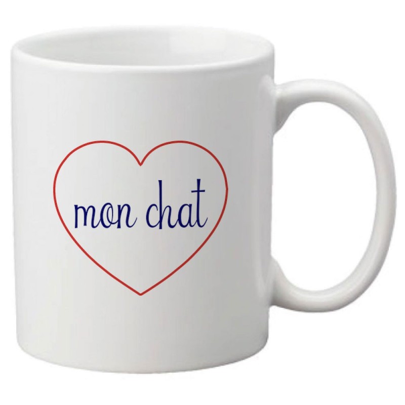Mug tasse céramique imprimé citation humour illustration citation Mon chat