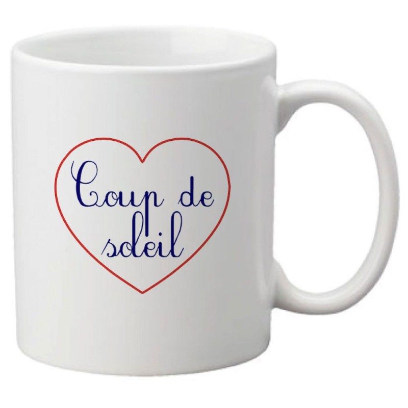 Mug tasse céramique imprimé citation humour illustration citation Coup de soleil