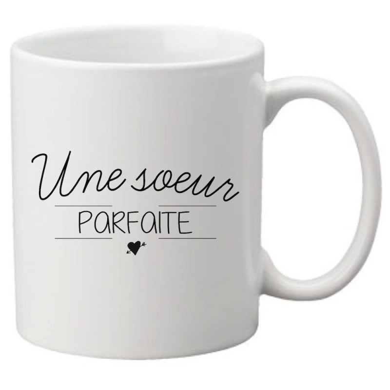 Mug tasse céramique imprimé citation humour illustration citation Une soeur parfaite