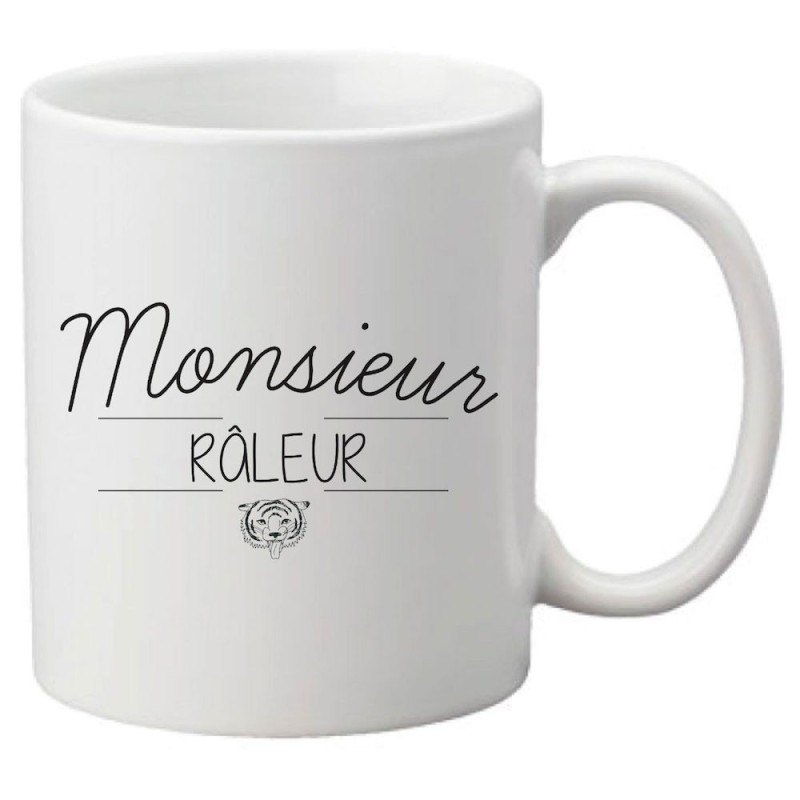 Mug tasse céramique imprimé citation humour illustration citation Monsieur râleur