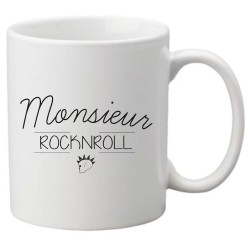 Mug tasse céramique imprimé citation humour illustration citation Monsieur rocknroll
