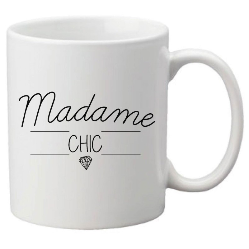 Mug tasse céramique imprimé citation humour illustration citation Madame chic