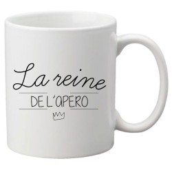 Mug tasse céramique imprimé citation humour illustration citation La reine de l'apéro