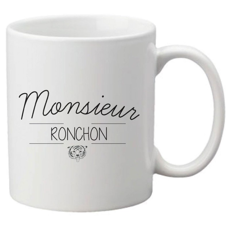 Mug tasse céramique imprimé citation humour illustration citation Monsieur ronchon