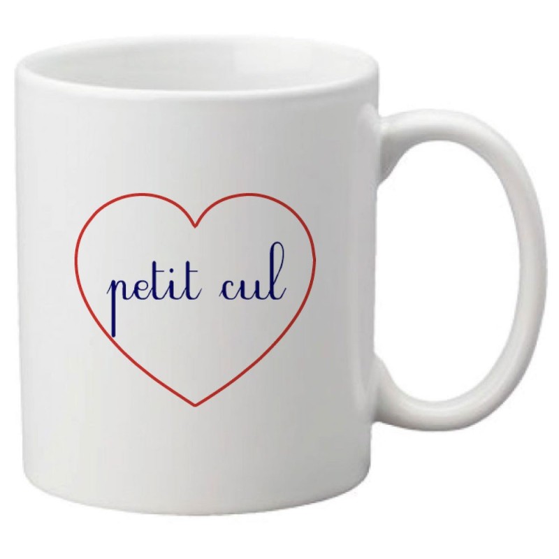 Mug tasse céramique imprimé citation humour illustration citation Coeur petit cul