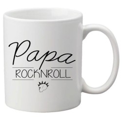 Mug tasse céramique imprimé citation humour illustration Papa rocknroll