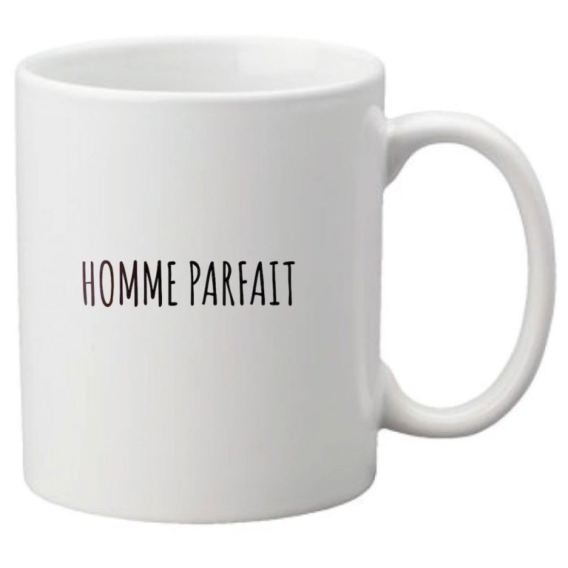 Mug tasse céramique imprimé citation humour illustration Homme parfait