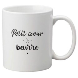 Mug tasse céramique imprimé citation humour illustration Petit coeur de beurre