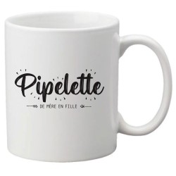 Mug tasse céramique imprimé citation humour illustration Pipelette de mère en fille