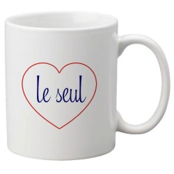 Mug tasse céramique imprimé citation humour illustration coeur Le seul