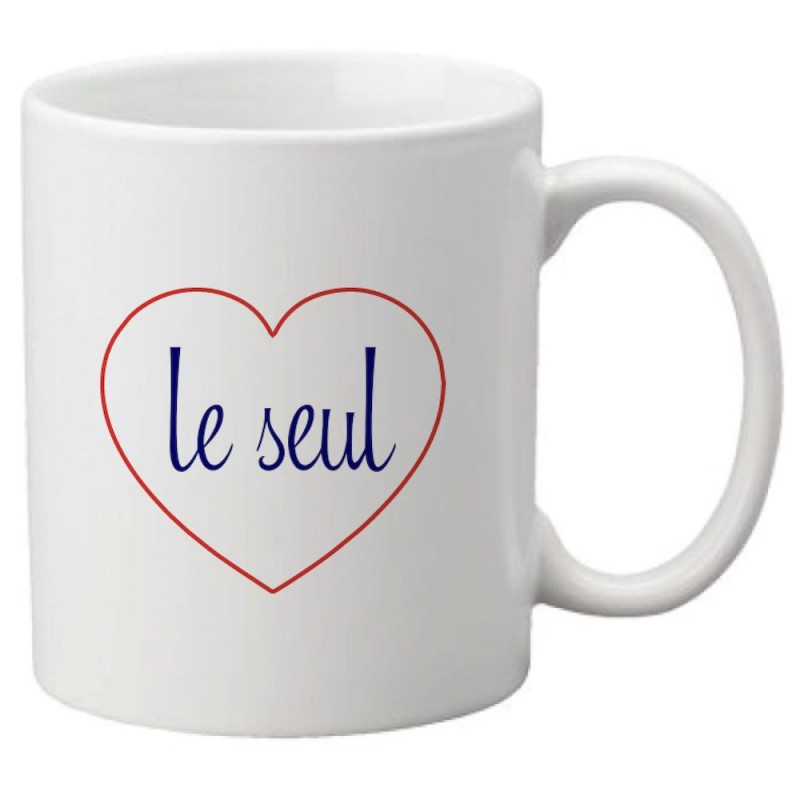 Mug tasse céramique imprimé citation humour illustration coeur Le seul