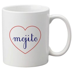 Mug tasse céramique imprimé citation humour illustration coeur Mojito