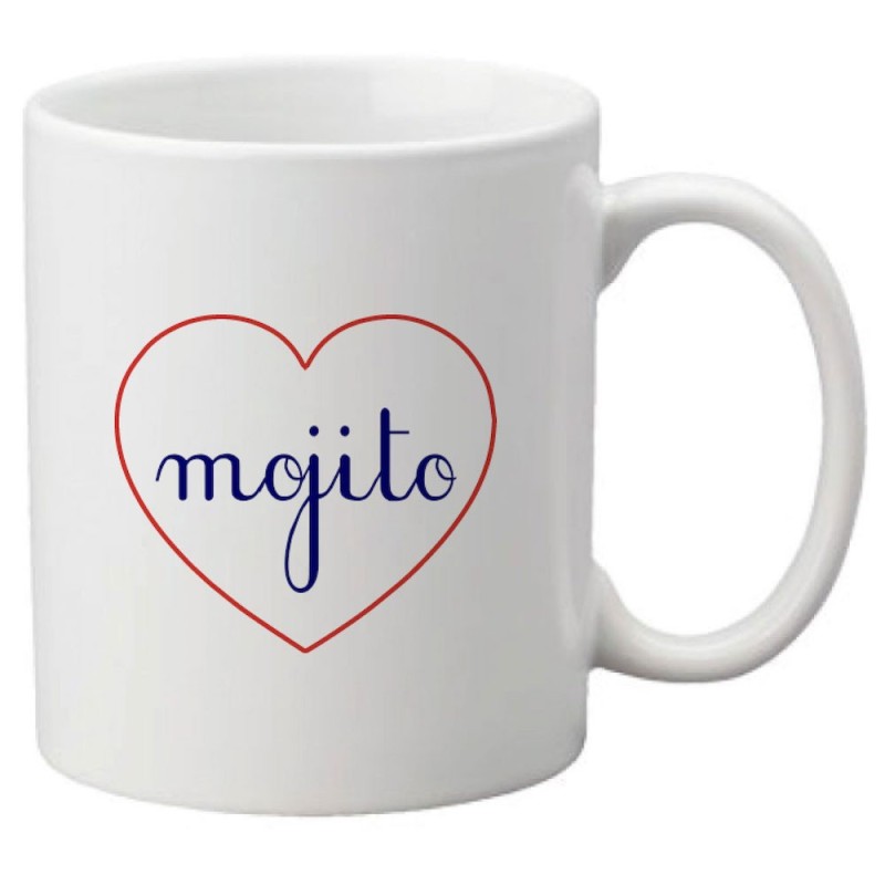 Mug tasse céramique imprimé citation humour illustration coeur Mojito