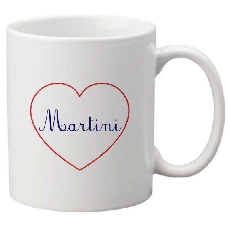 Mug tasse céramique imprimé citation humour illustration coeur Martini