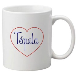 Mug tasse céramique imprimé citation humour illustration coeur Tequila