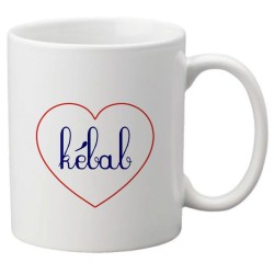 Mug tasse céramique imprimé citation humour illustration coeur Kebab