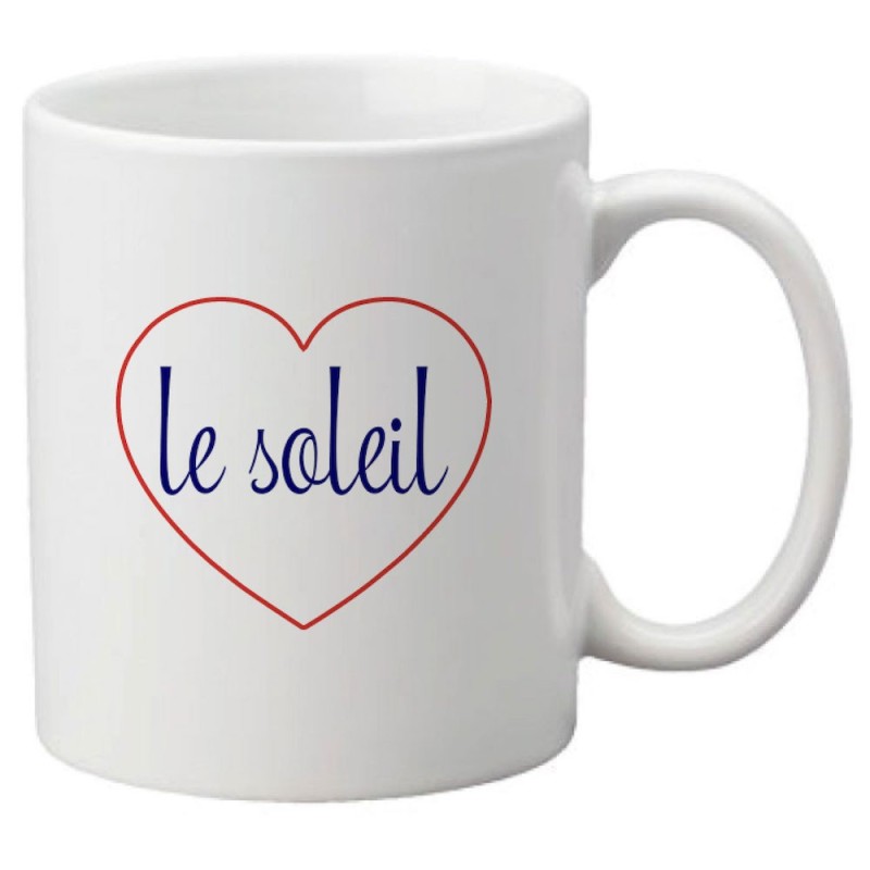 Mug tasse céramique imprimé citation humour illustration coeur Le soleil